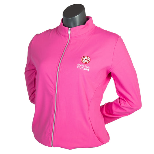 England Captains Womens FJ Full Zip Midlayer. Pink
