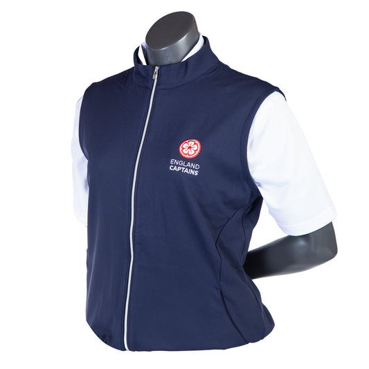 England Captains Womens FJ Full Zip Vest. Navy