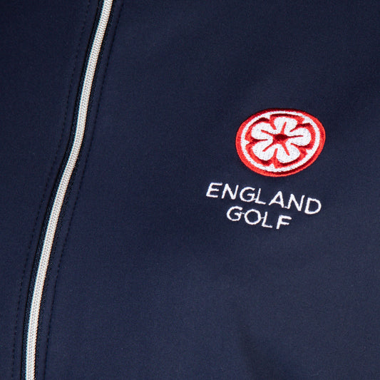 England Golf Womens FJ Full Zip Vest. Navy