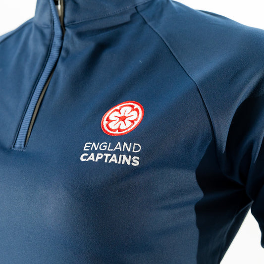 England Captains Womens FJ 1/2 Zip Midlayer. Navy