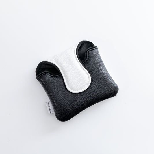 England Golf Premium Mallet Headcover. White/Black