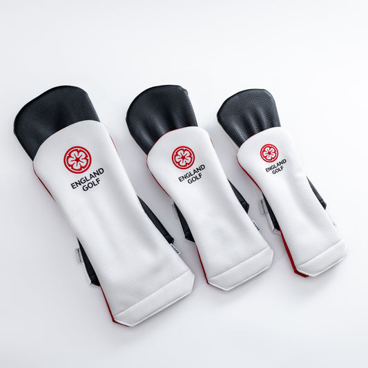 England Golf Premium Headcovers. White/Black
