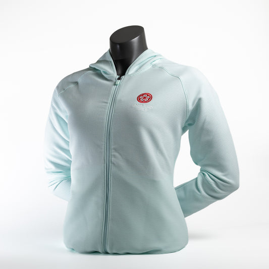 England Golf FJ Women's Full-Zip Hoodie, Glacial Blue