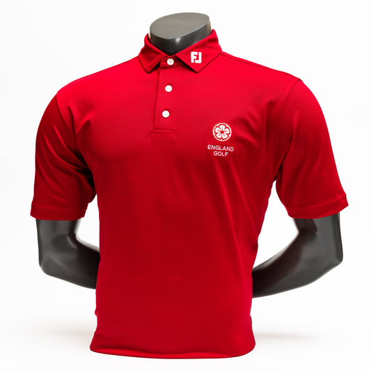 England Golf FJ Performance Polo. Red