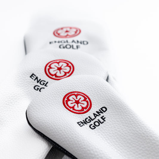 England Golf Premium Headcovers. White/Black