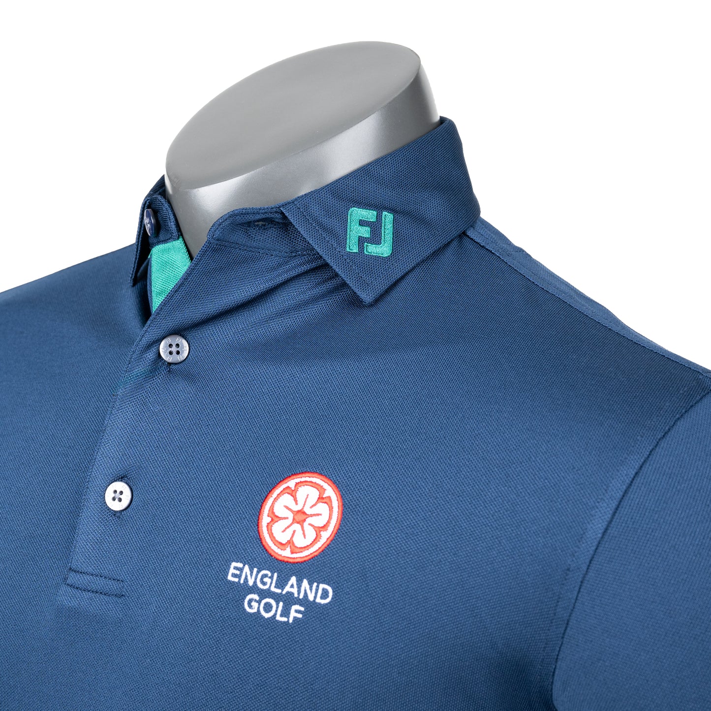 England Golf FJ Sleeve Stripe Pique Polo, Navy