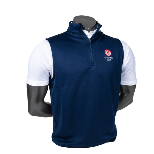 England Golf FJ Half-Zip Performance Vest, Navy