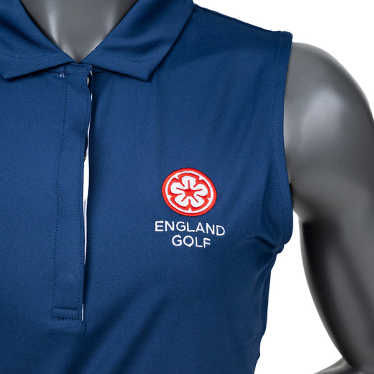 England Golf FJ Women's Sleeveless Lisle, Navy