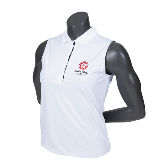 England Captains FJ Women's Sleeveless Lisle, White