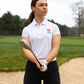 England Golf Womens Cap Sleeve Polo in White
