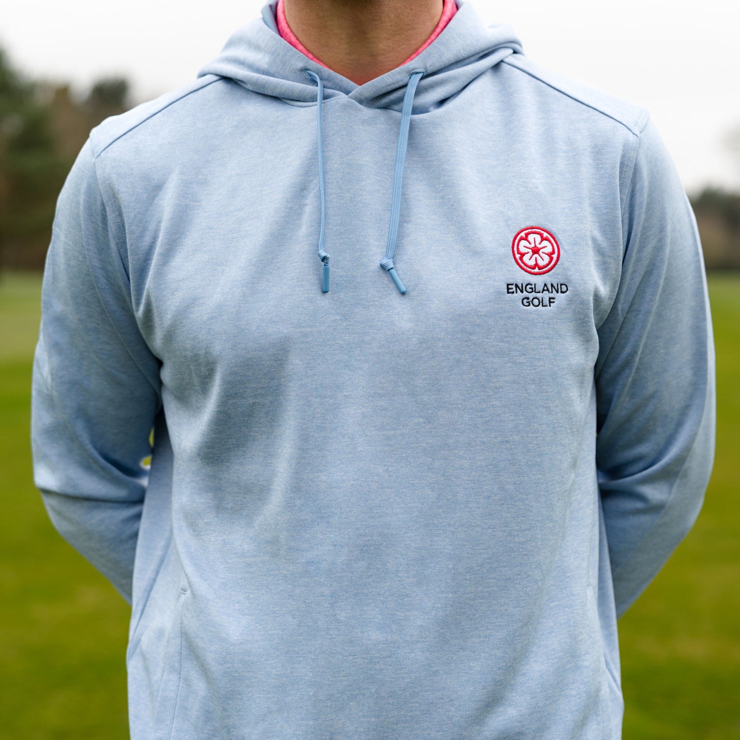 England Golf FJ Lightweight Hoodie. Blue