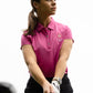 England Golf Womens Cap Sleeve Polo - Hot Pink