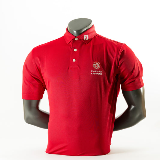 England Captains FJ Polo Stretch Pique Solid. Red