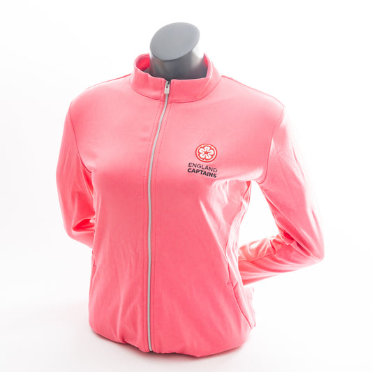 England Captains Womens FJ Full Zip Midlayer. Pink Lemonade