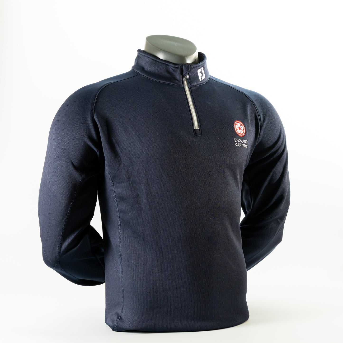 England Captains FJ 1/4 Zip Performance Pullover. Navy