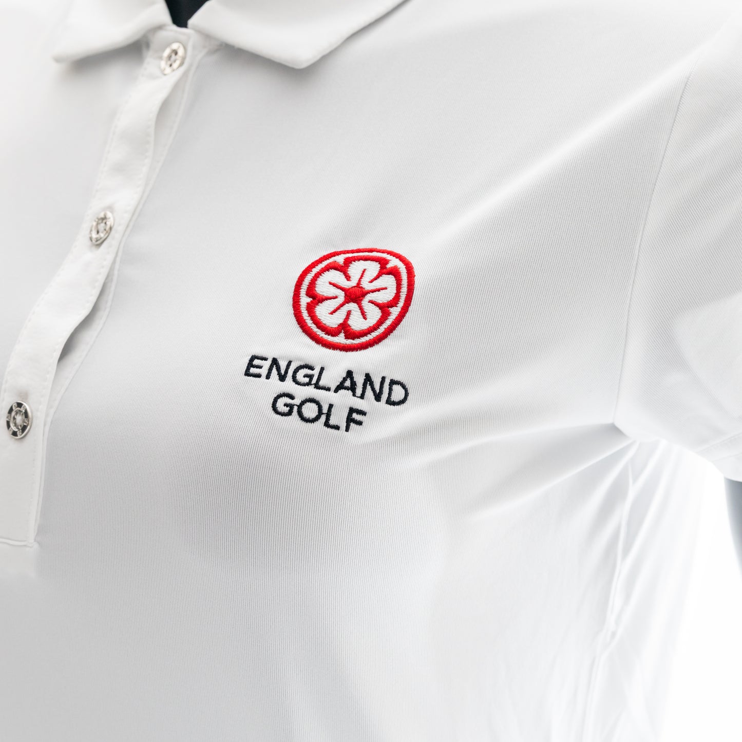England Golf Womens Cap Sleeve Polo in White