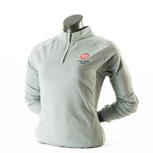 England Golf Womens FJ 1/2 Zip Midlayer. Grey