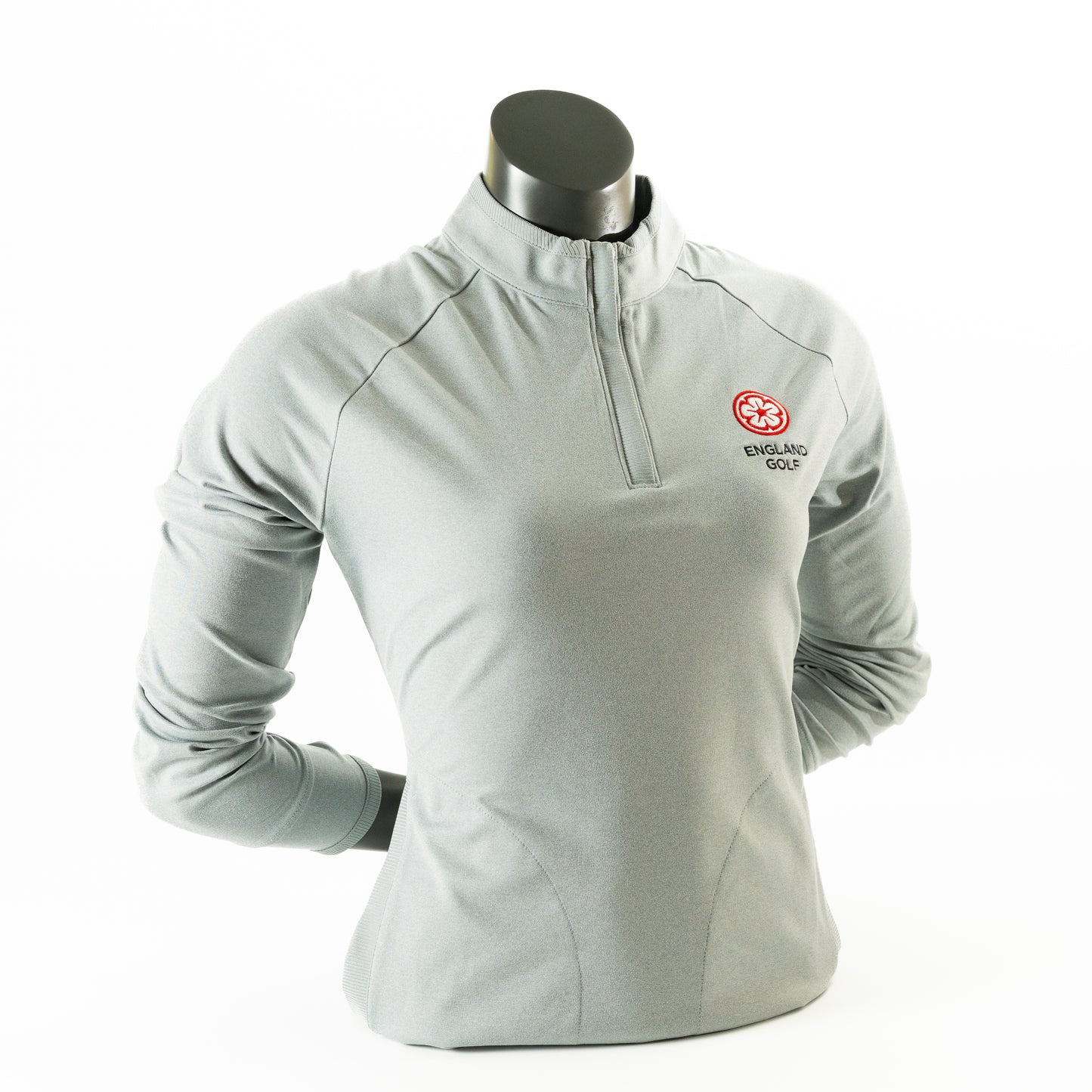 England Golf Women's FJ 1/2 Zip Midlayer, Grey