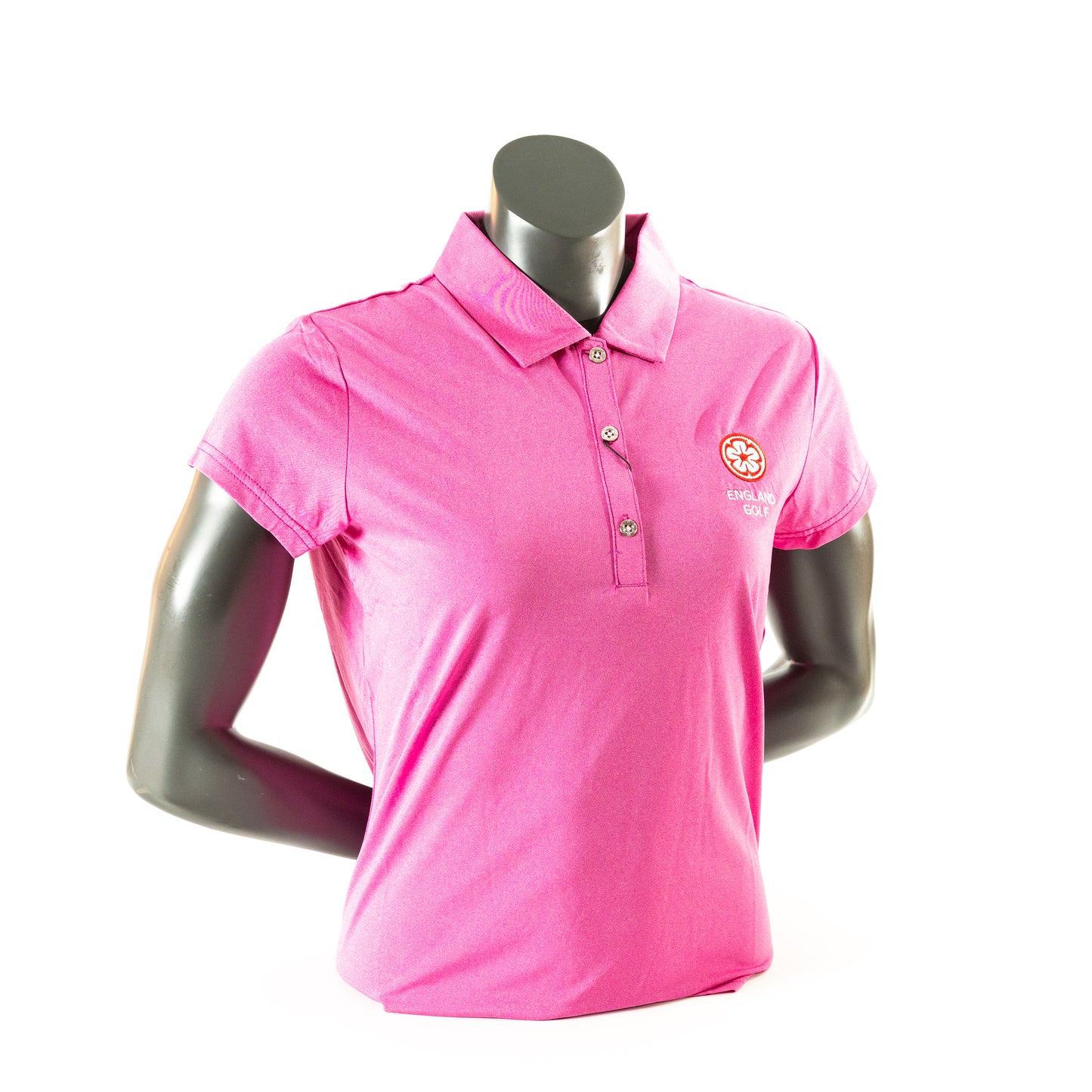 England Golf Womens Cap Sleeve Polo - Hot Pink