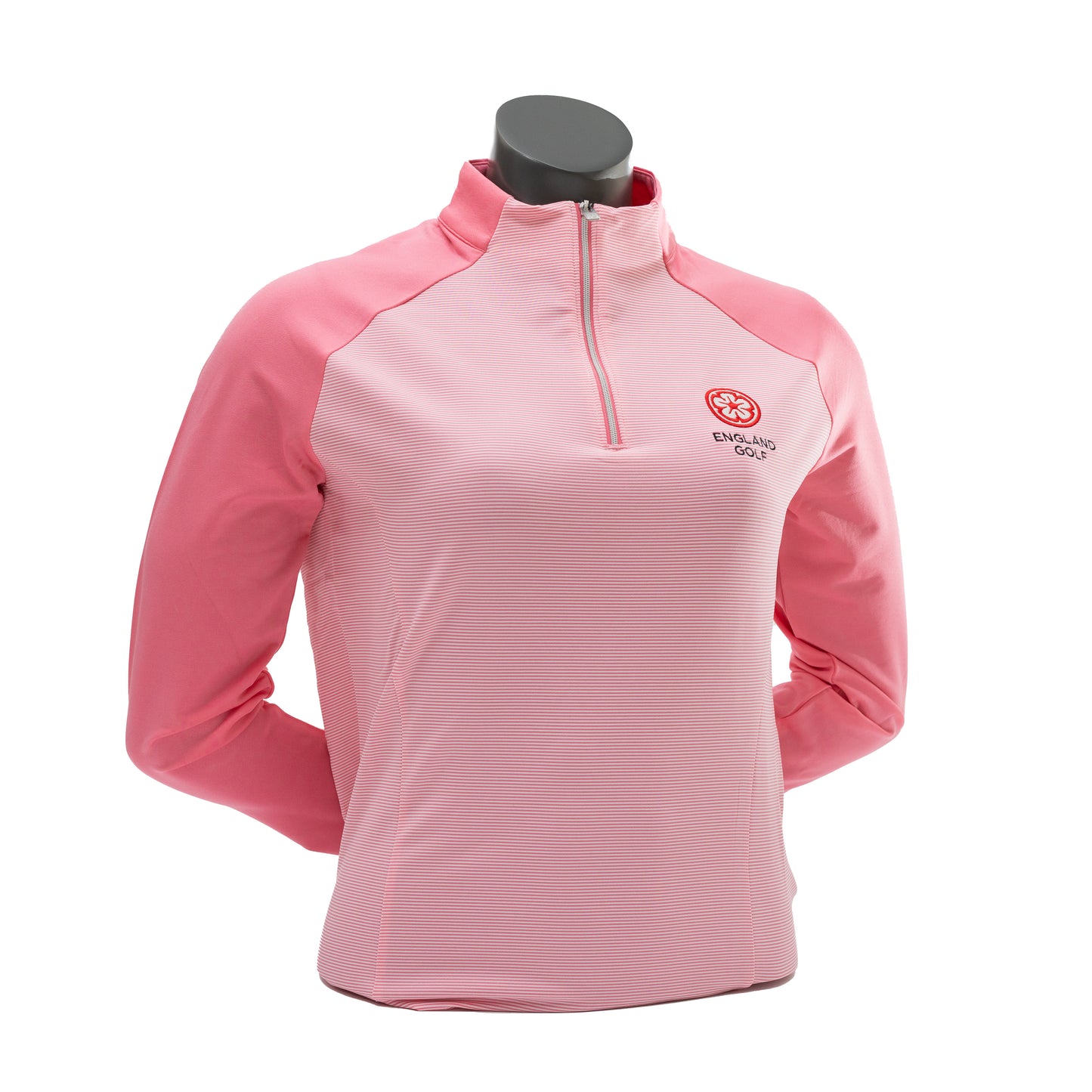 England Golf Womens 1/4-Zip Performance Midlayer. Pink