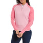 England Golf Womens 1/4-Zip Performance Midlayer. Pink