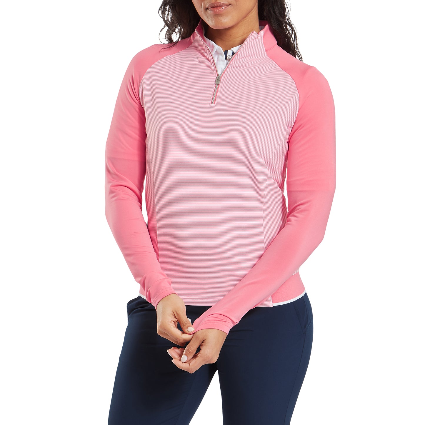 England Golf Womens 1/4-Zip Performance Midlayer. Pink