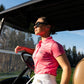 England Golf Womens Painted Floral Polo. Pink
