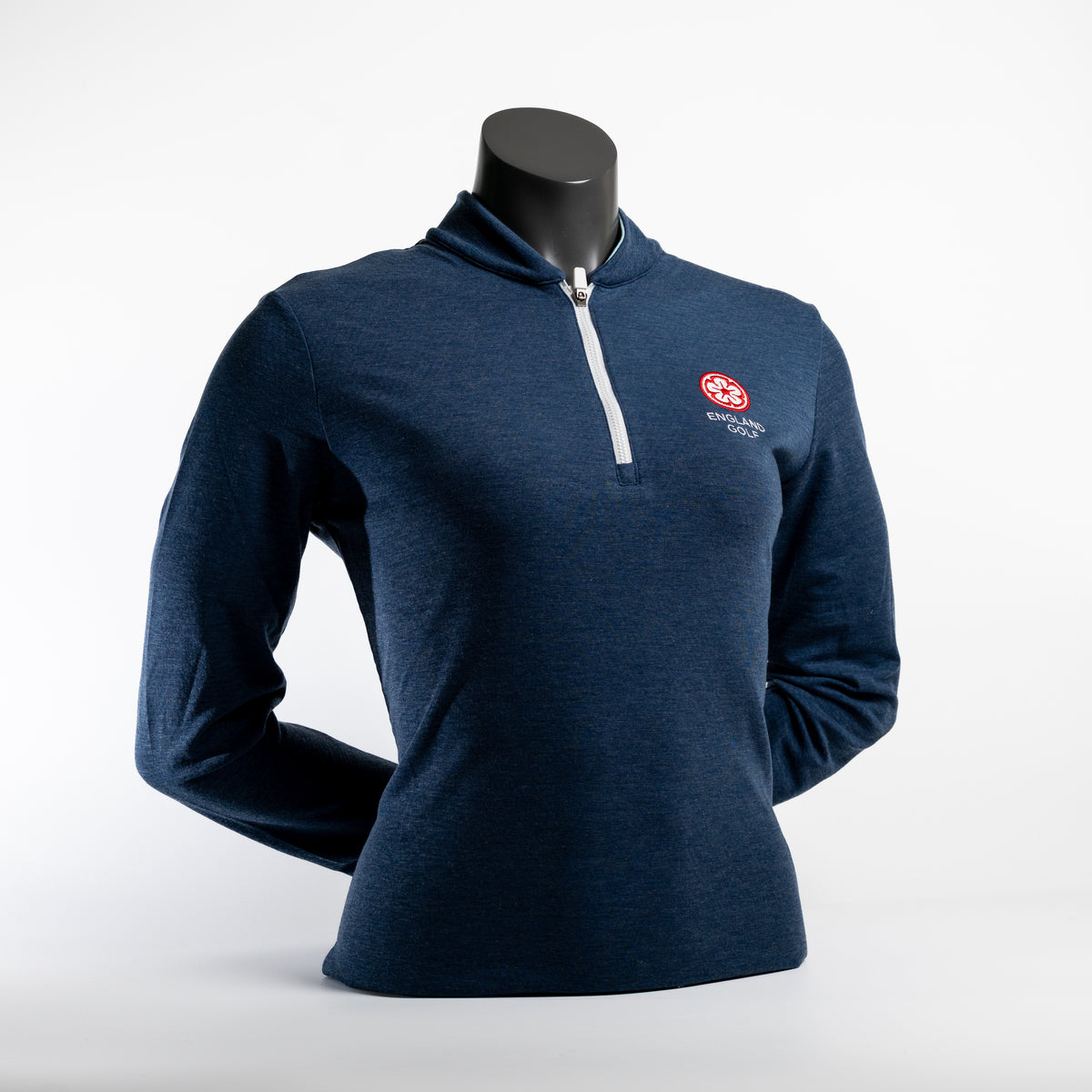 England Golf FJ Women's 1/4 Zip Blade Collar Midlayer, Navy