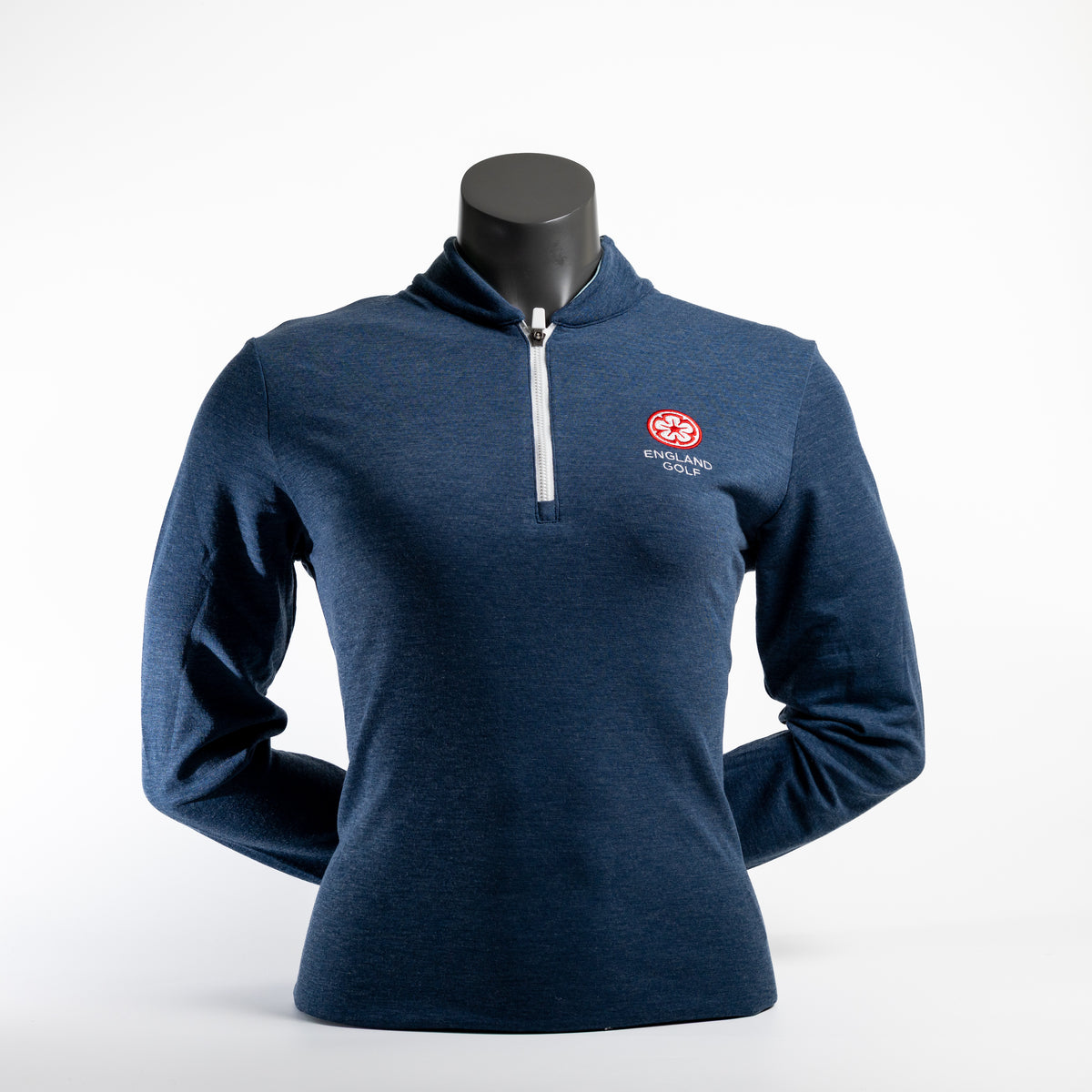 England Golf FJ Women's 1/4 Zip Blade Collar Midlayer, Navy