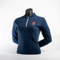 England Golf FJ Women's 1/4 Zip Blade Collar Midlayer, Navy