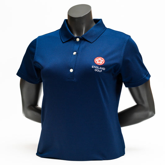 England Golf Womens FJ Performance Polo - Navy
