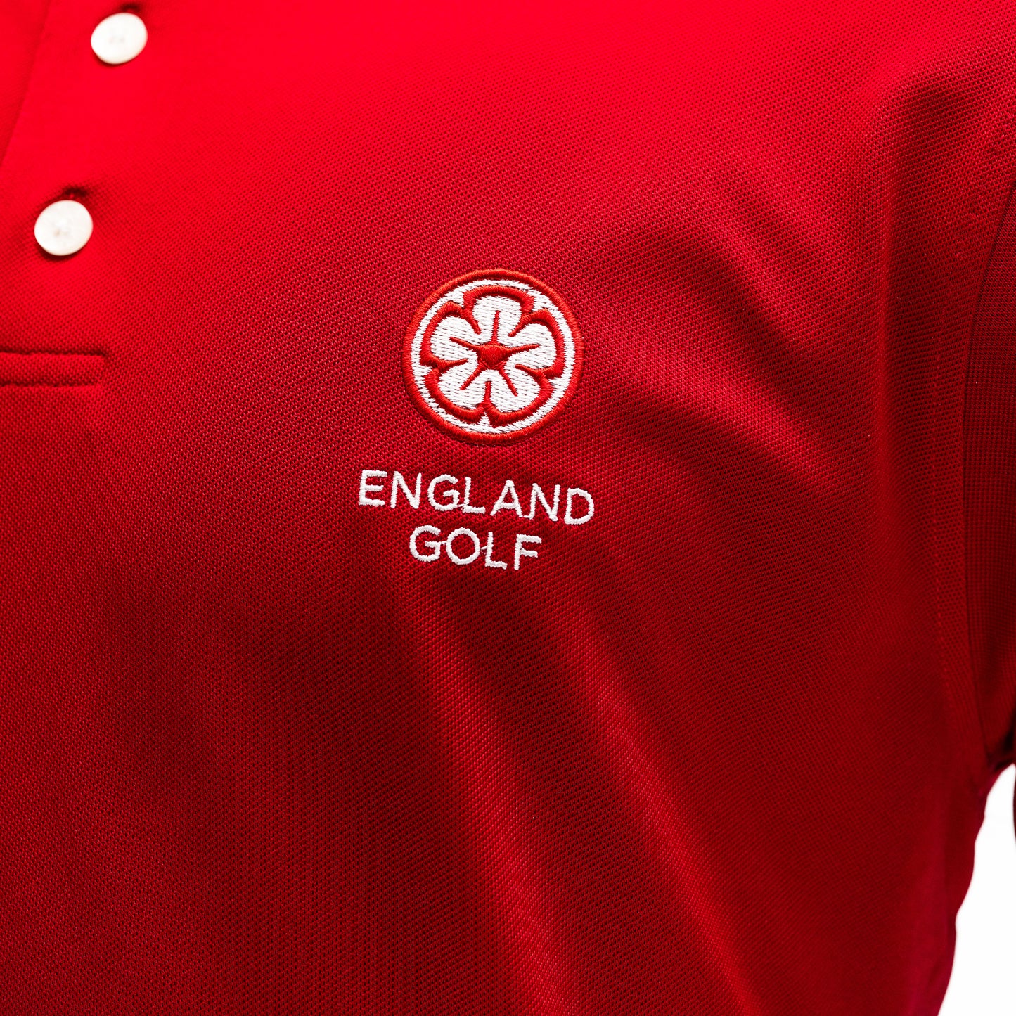 England Golf FJ Performance Polo. Red