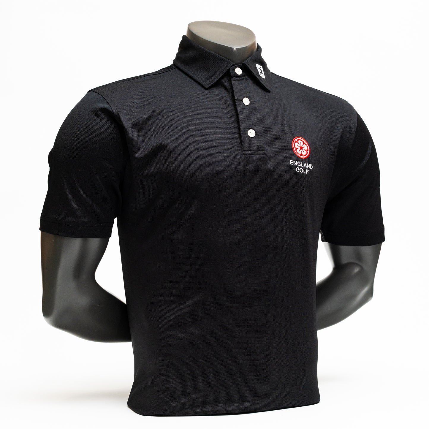 England Golf FJ Performance Polo. Black