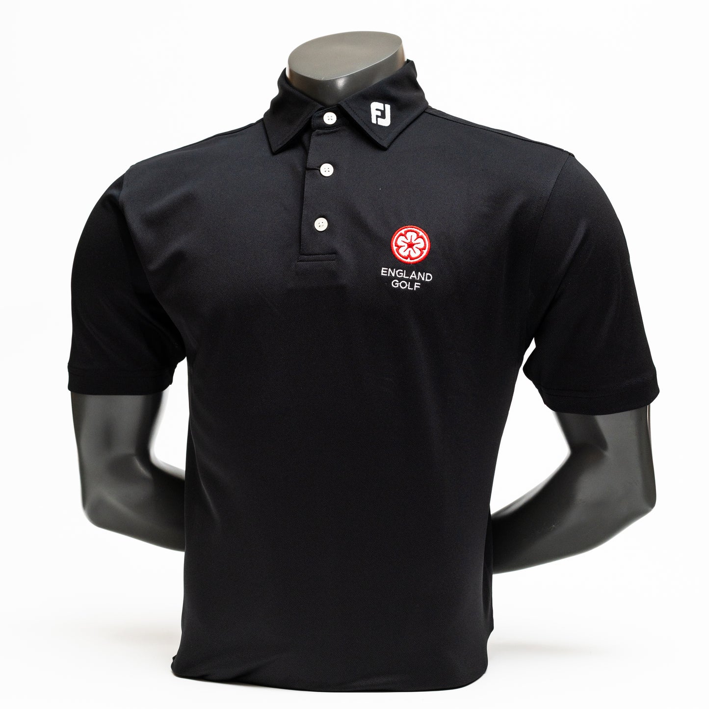 England Golf FJ Performance Polo. Black