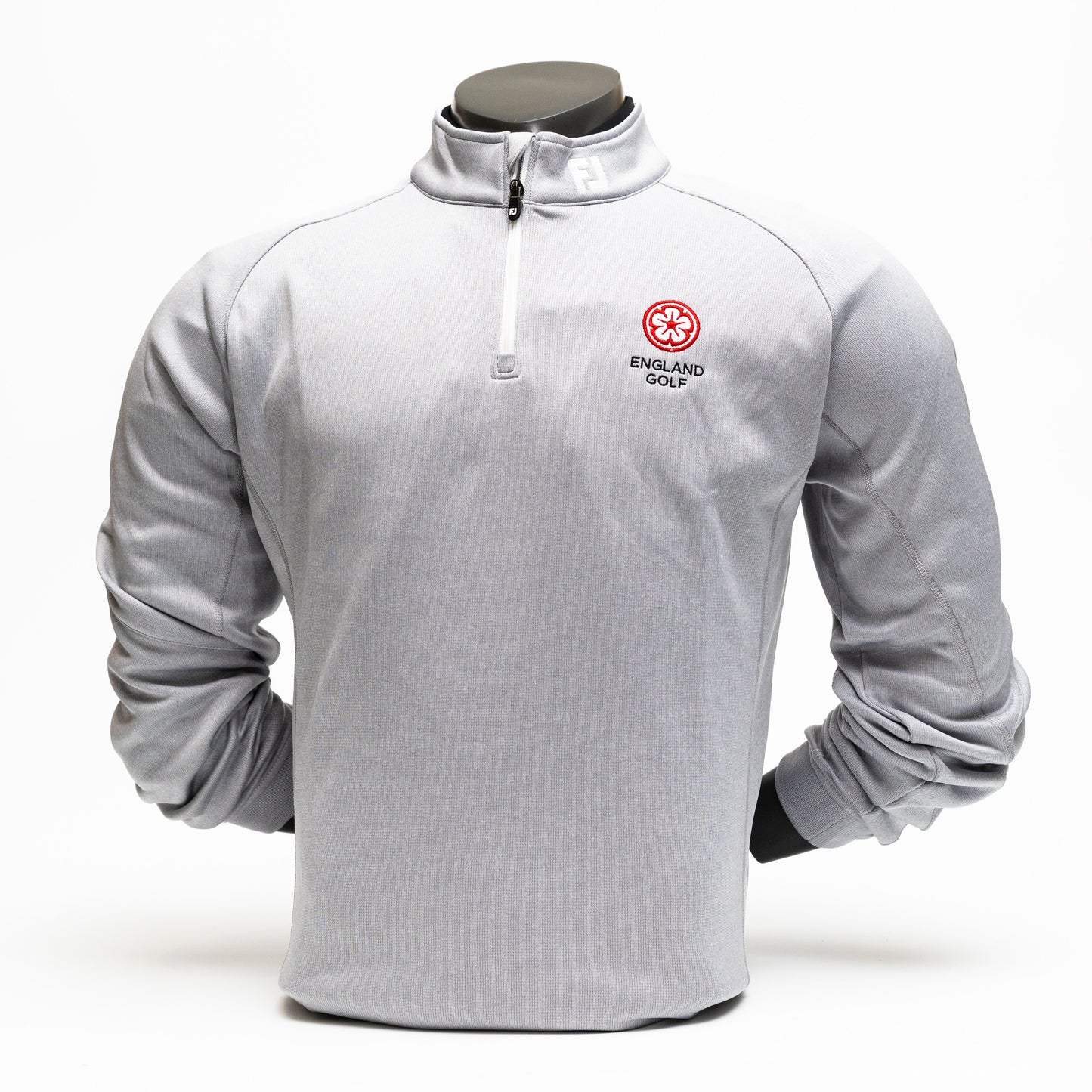 England Golf FJ 1/4 Zip Performance Pullover. Grey