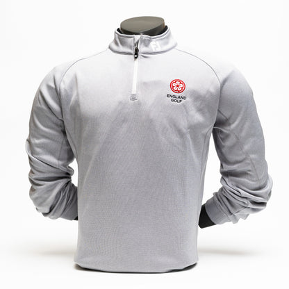 England Golf FJ 1/4 Zip Performance Pullover. Grey