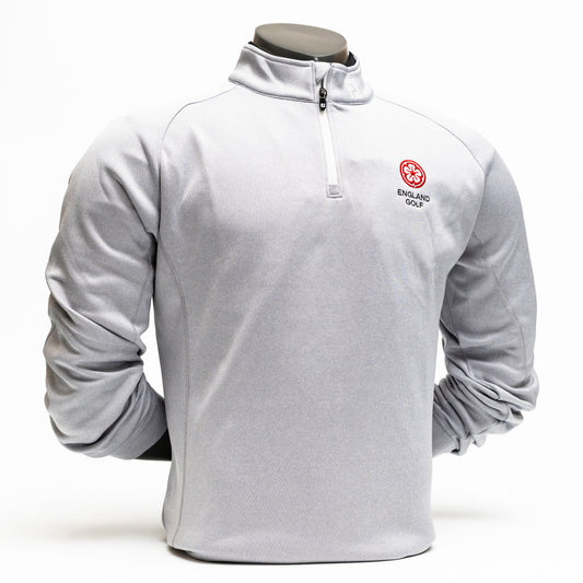 England Golf FJ 1/4 Zip Performance Pullover. Grey
