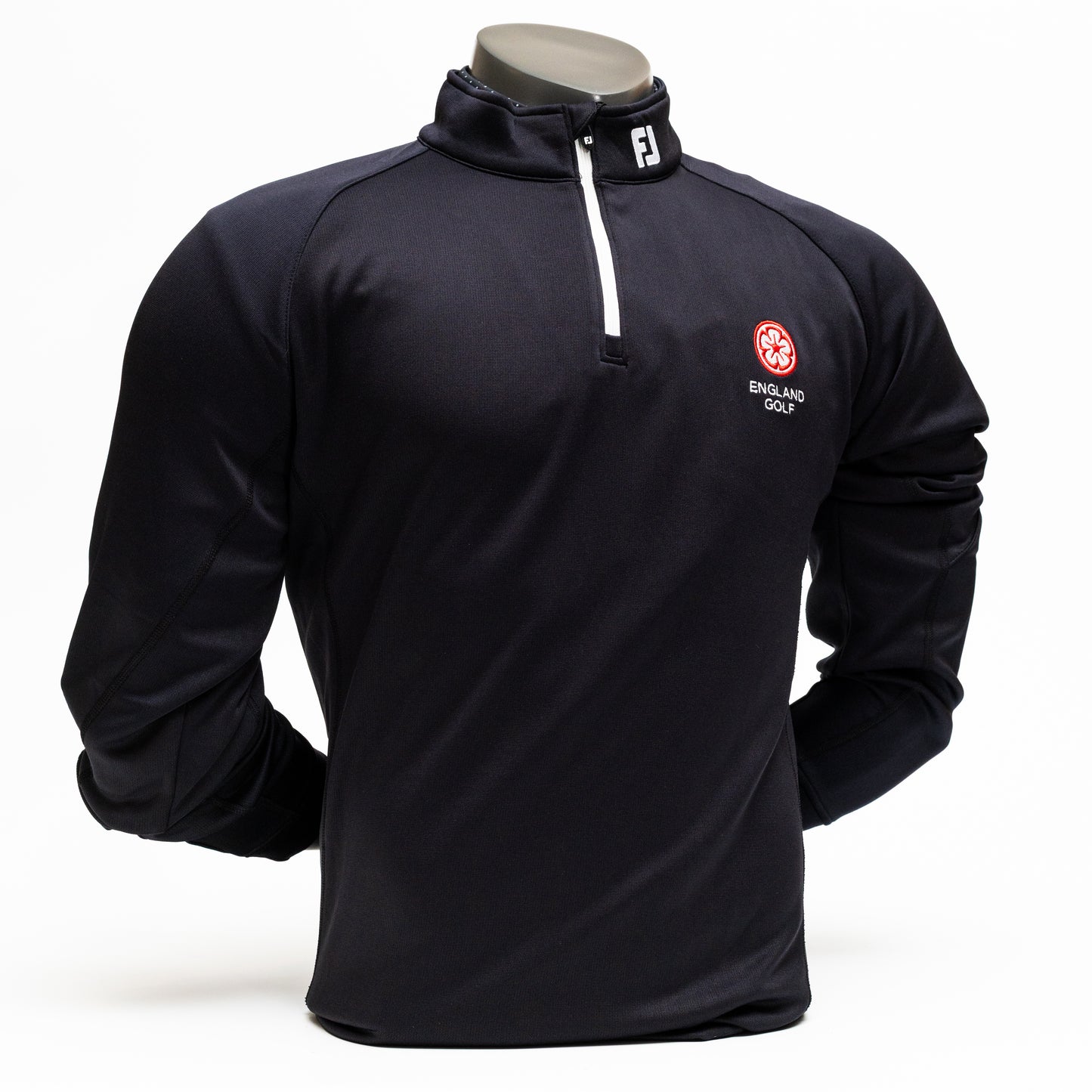 England Golf FJ 1/4 Zip Performance Pullover. Black