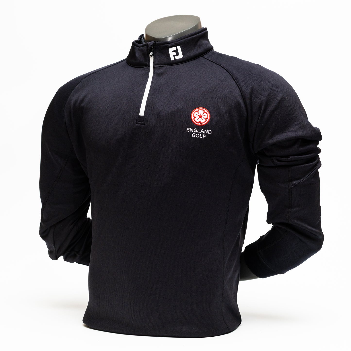 England Golf FJ 1/4 Zip Performance Pullover. Black