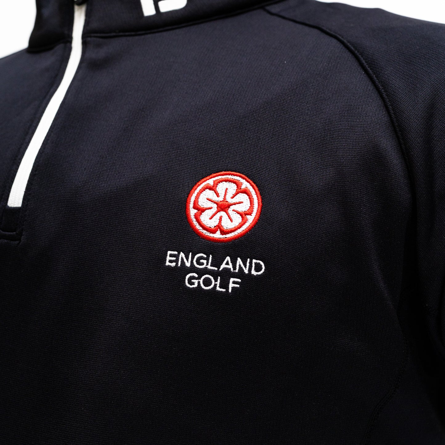 England Golf FJ 1/4 Zip Performance Pullover. Black