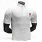 England Golf FJ ProDry Polo. Dot Print. White / Light Blue