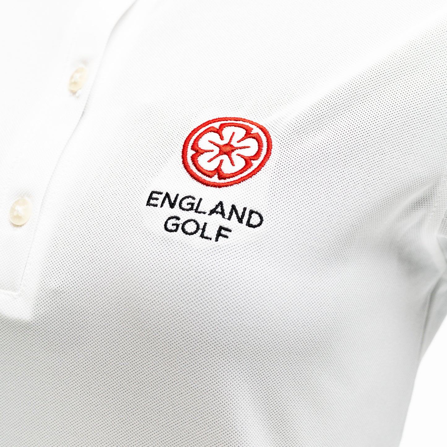England Golf Womens FJ Performance Polo - White