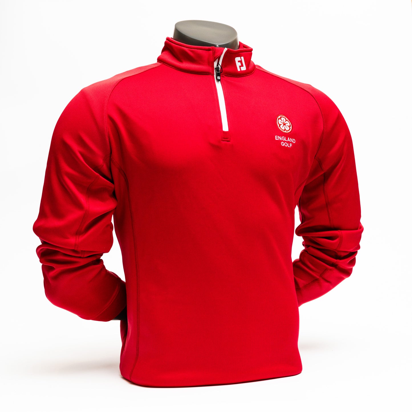 England Golf FJ 1/4 Zip Performance Pullover. Red