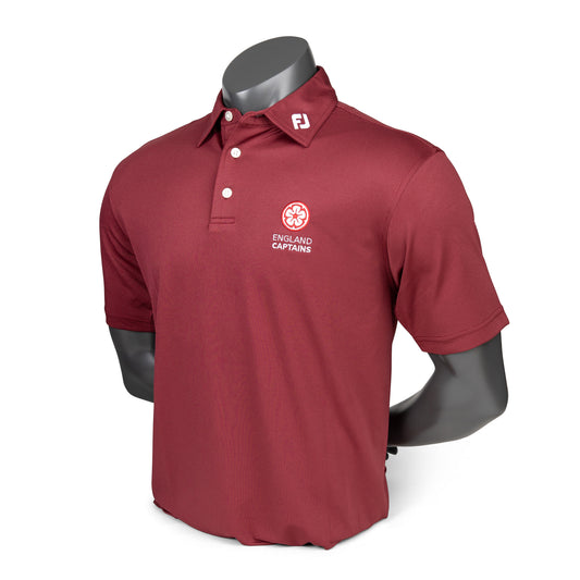 England Captains FJ Polo Stretch Pique Solid. Maroon