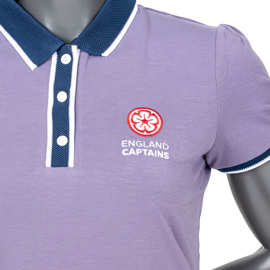 England Captains FJ Women's Cap Sleeve Polo, Violet