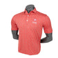 England Captains FJ Wingtip Floral Lisle Polo, Red