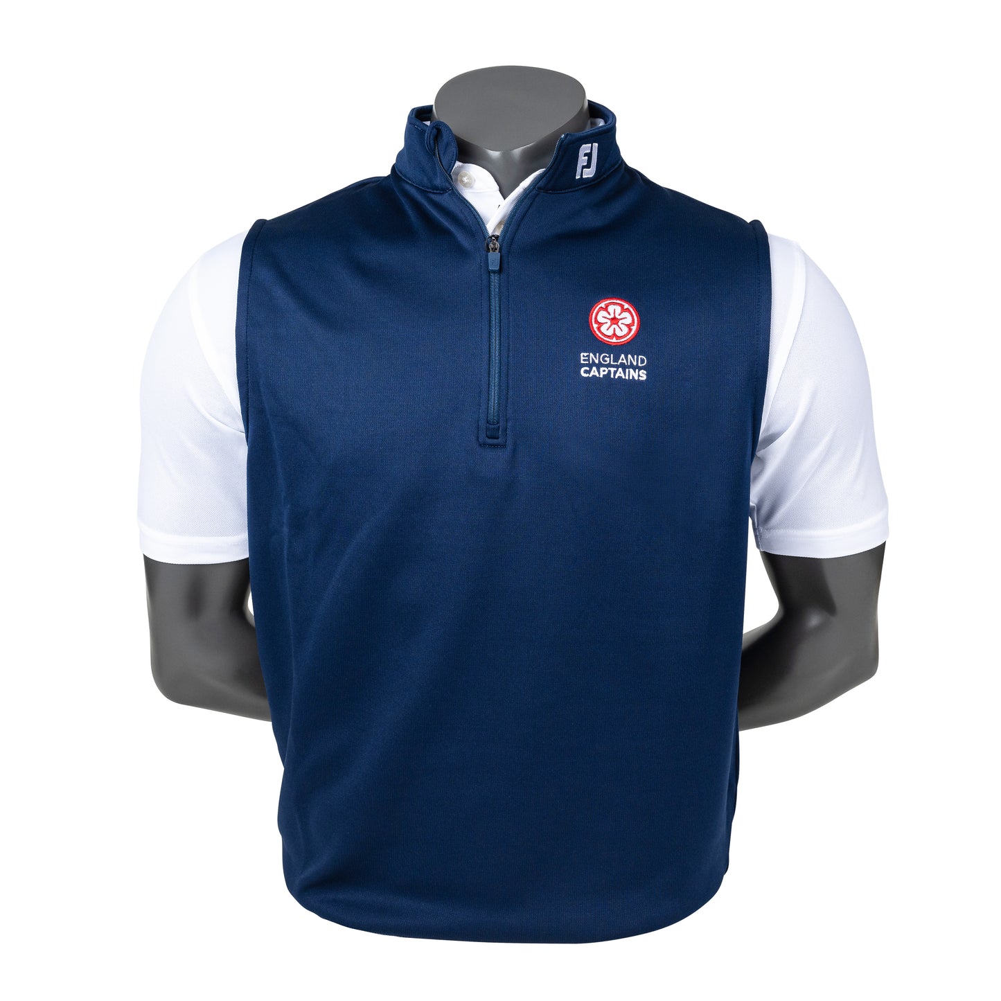 England Captains FJ Half-Zip Performance Vest, Navy