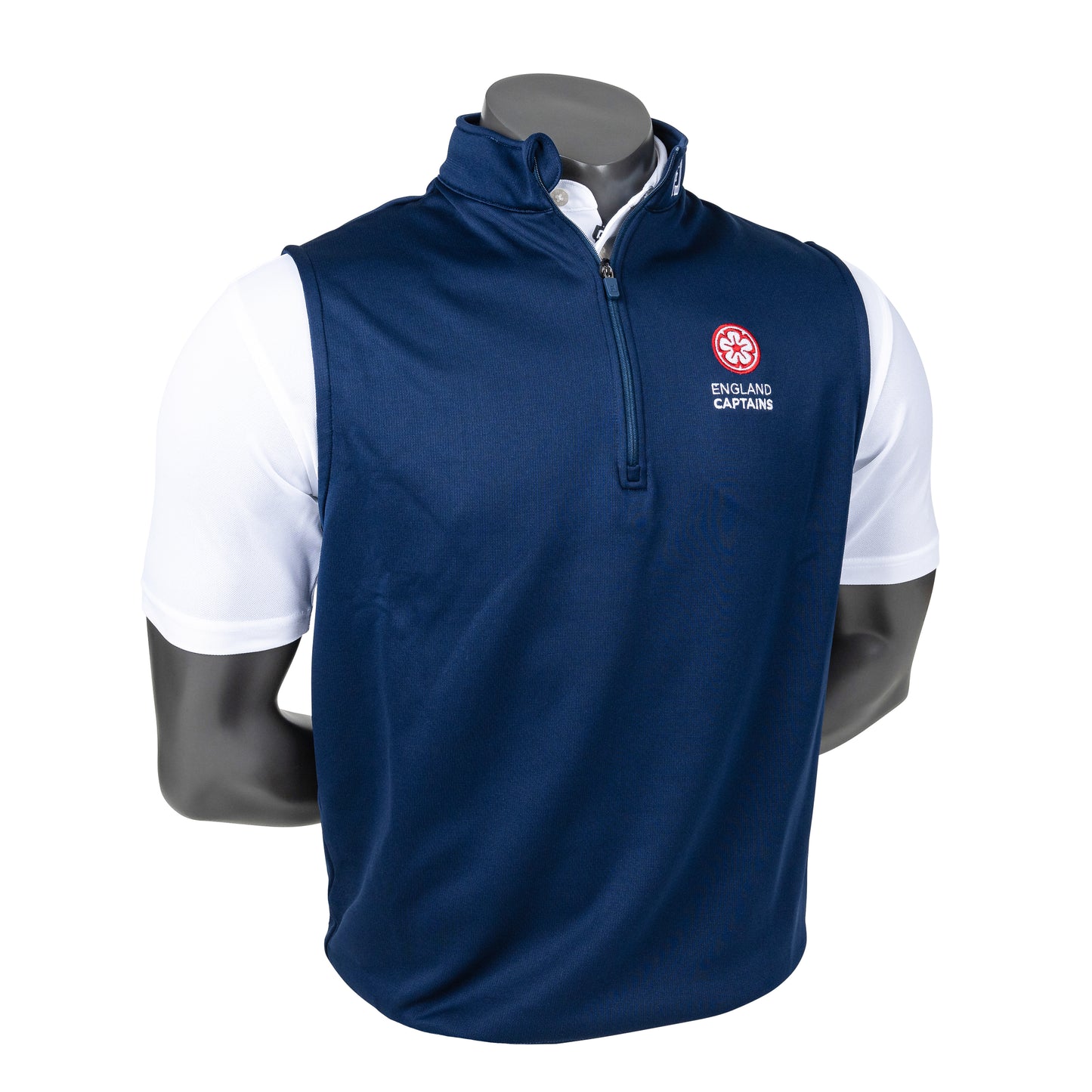 England Captains FJ Half-Zip Performance Vest, Navy