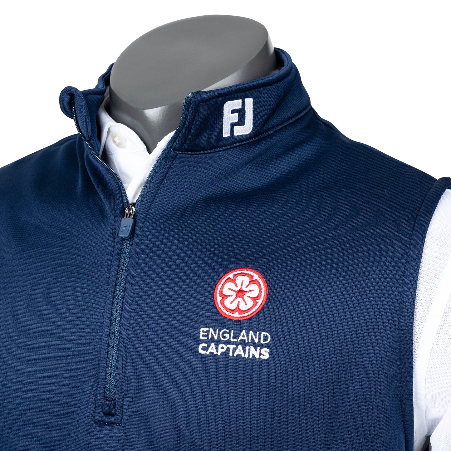 England Captains FJ Half-Zip Performance Vest, Navy