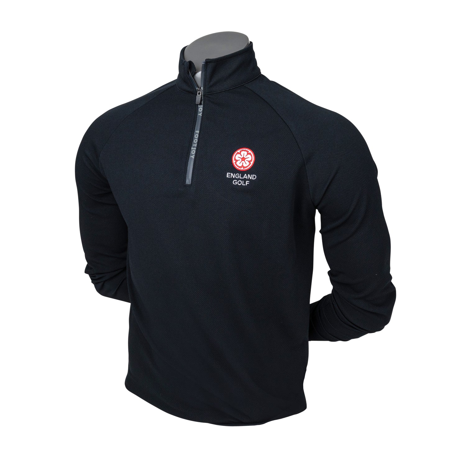 England Golf FJ 1/4 Zip Wordmark Chill-Out, Black